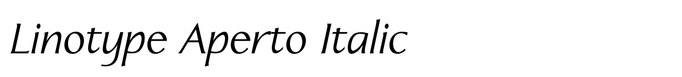 Linotype Aperto Italic